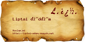 Liptai Ádám névjegykártya