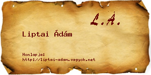 Liptai Ádám névjegykártya